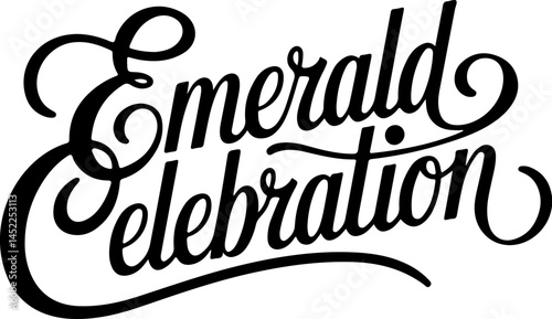 Emerald Celebration Calligraphy Design