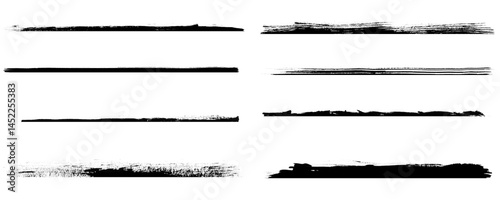 Hand Drawn Marker Line Scribble and Grunge Brush Stroke Collection Isolated on a Transparent or White Background