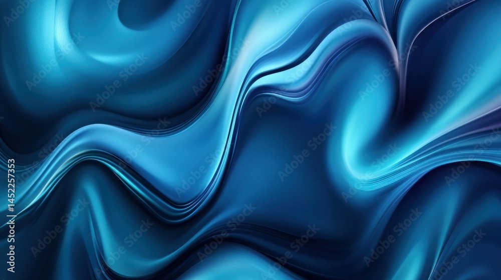 Obraz premium Abstract liquid water wave background with smooth ripples wallpaper AI generated image