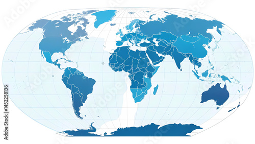 blue world map