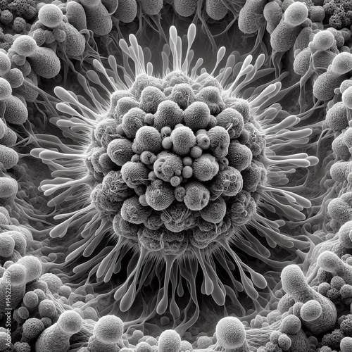 Cryo electron viral capsid structure photo