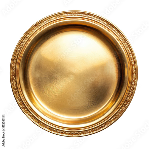 golden plate top view