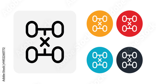 Car suspension icon illustration isolated vector sign symbol