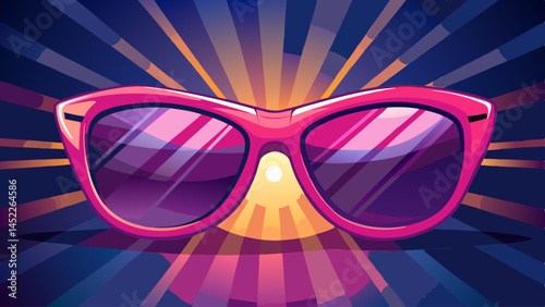 Blush-toned frames with perfect grace,
A touch of glam on every face.
Black lens mystery, bright day charm,
Sunglasses with timeless, trendy arm.