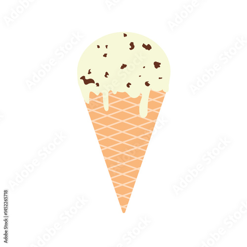 垂れているクッキアンドクリームのイメージアイスクリーム