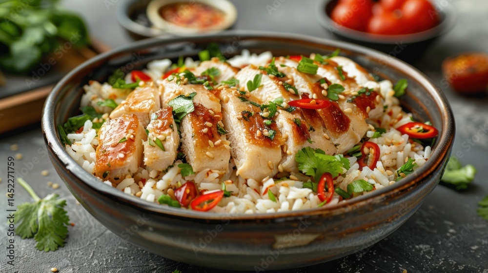 Savory chicken and rice bowl Savory chicken and rice bowl