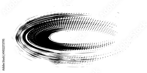 Tire tread marks, wheel textures, tire marks - car racing, motocross, drift, rally, off-road and others. Vector black isolated texture in grunge style with splashes.eps10
