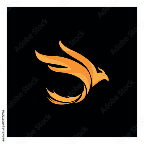 illustration of phoenix flying vector