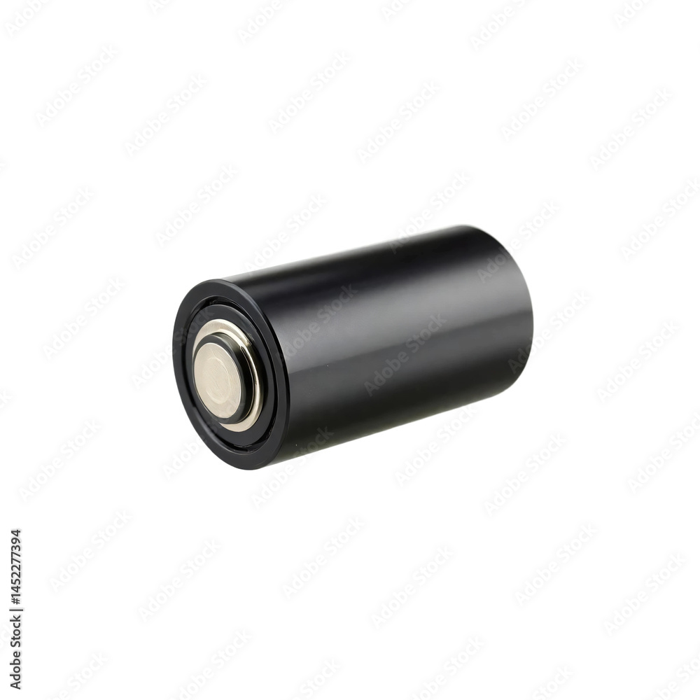 Black battery for electronic device use isolated on transparent background Black battery for electronic device use isolated on transparent background