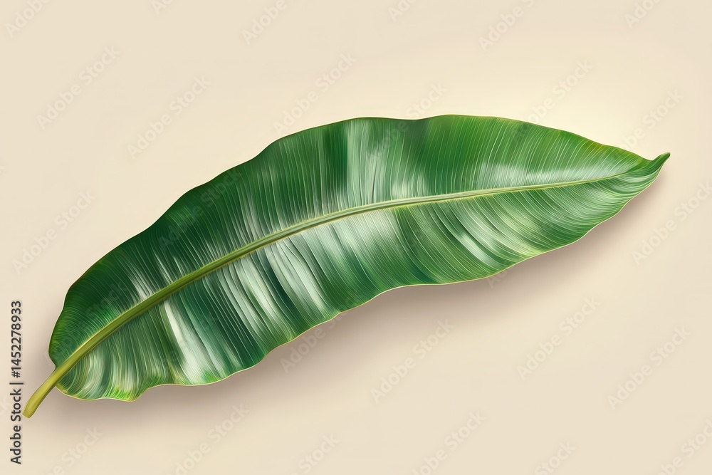 Detailed image of a lush tropical leaf. Detailed image of a lush tropical leaf.