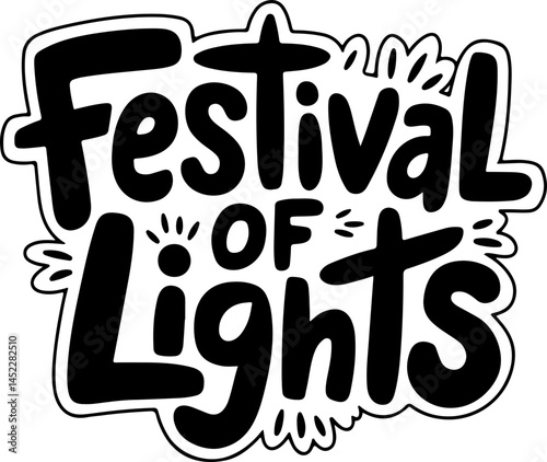 Festival Of Lights Text Graphic