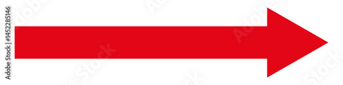 Red right arrow sign isolated on white background