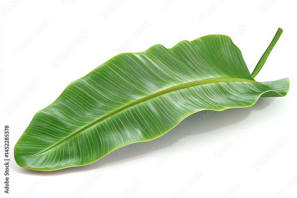 Fototapeta premium Close-up view of a vibrant tropical leaf.