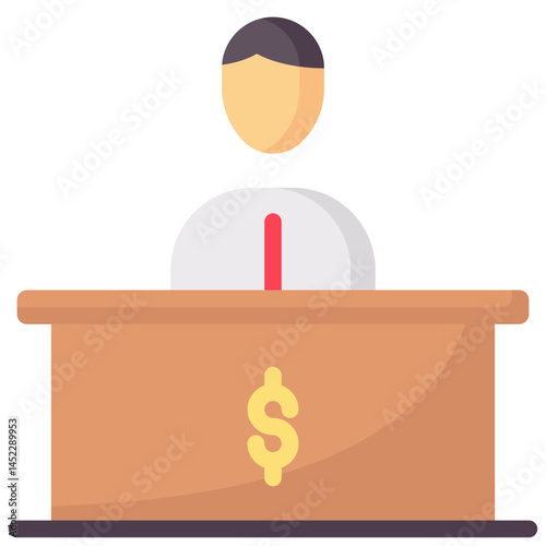 bank service vector flat icon