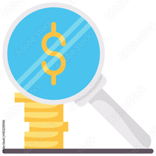 money search vector flat icon