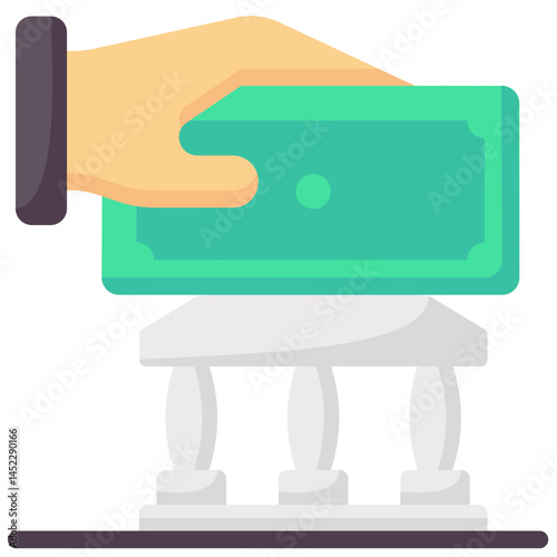 deposit money vector flat icon
