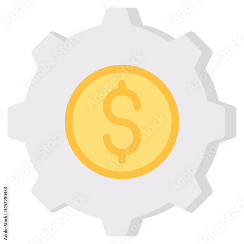 money setting vector flat icon
