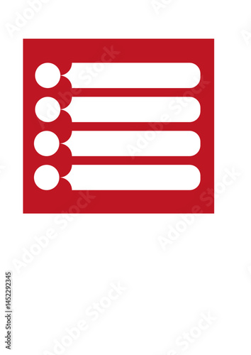 red and white labels