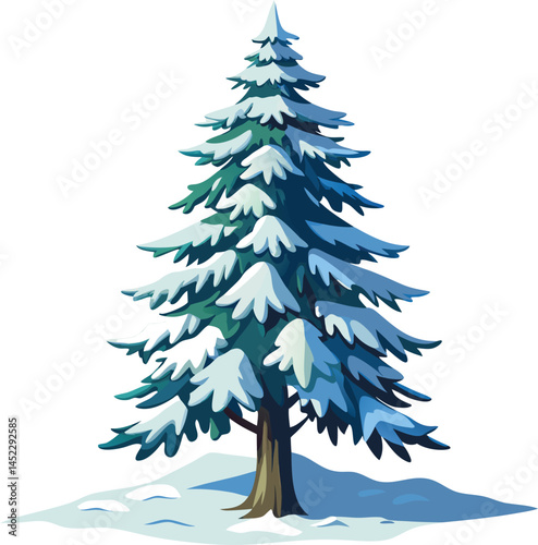 Snow-covered pine