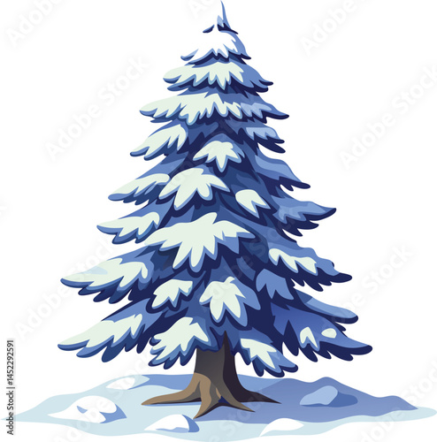 Snow-covered pine