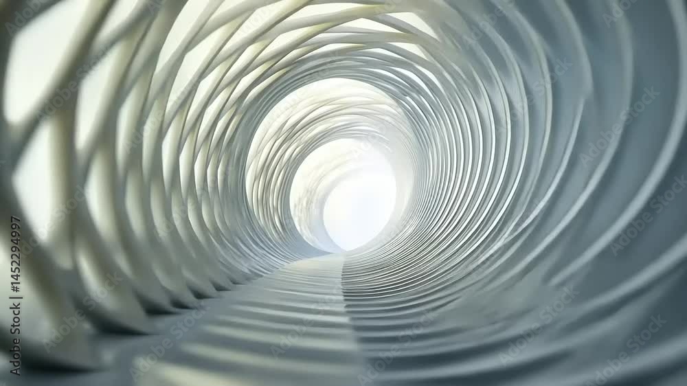 Abstract architectural tunnel