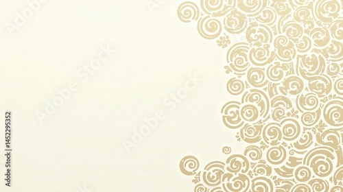 Elegant Beige Swirl Design with Ample Copy Space for Text and Images Ideal for Wedding Invitations, Announcements, or Elegant Stationary, Perfect for High-Quality Printing