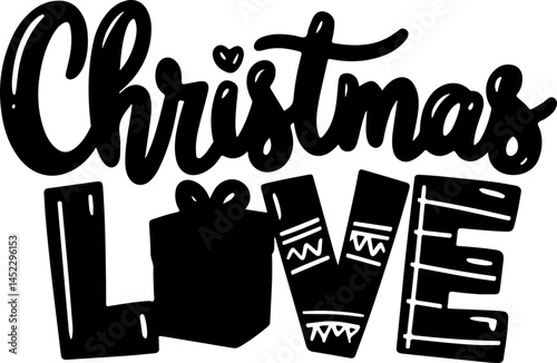 Christmas Love Gift Festive Design