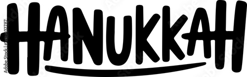 Happy Hanukkah Bold Text Design