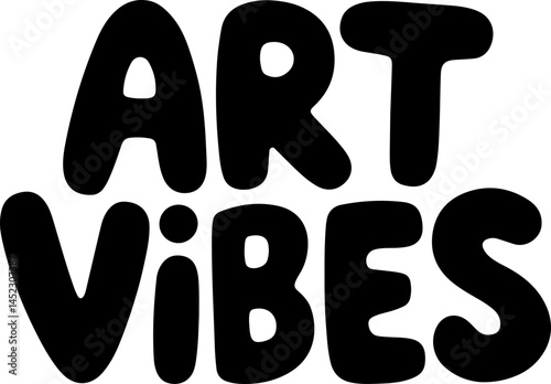 Black Art Vibes Text Graphic Design