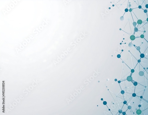 Biotechnology Molecule Design – Vertical Border with Tech and Scientific Elements