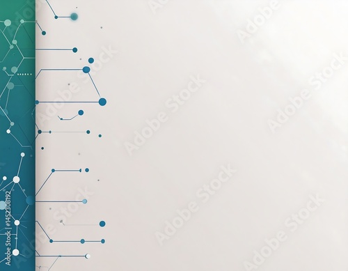 Vertical Frame with Molecules and Data Elements – Biotech and Pharma Concept