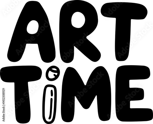 Bold Black Art Time Design