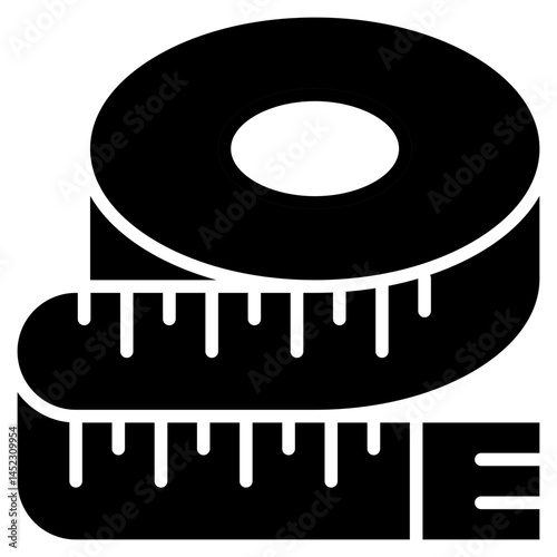 Measure Tape glyph icon