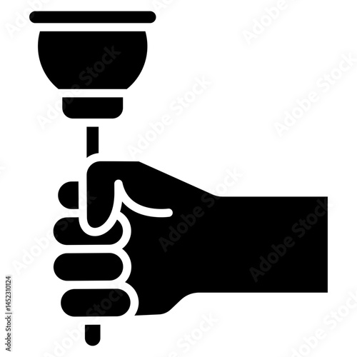 Plunger glyph icon