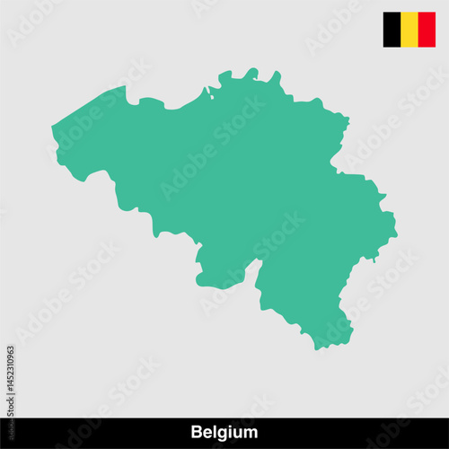 Belgium country map vector isolated on transparent background