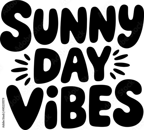 Sunny Day Vibes Positive Quote Graphic