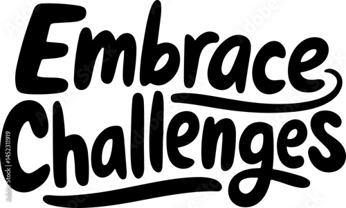 Embrace Challenges Motivational Poster