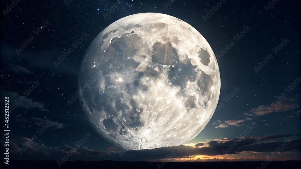 Obraz premium full moon over the night