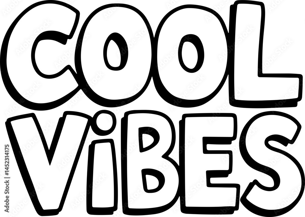 Fototapeta premium Cool Vibes Graphic Design Text Art