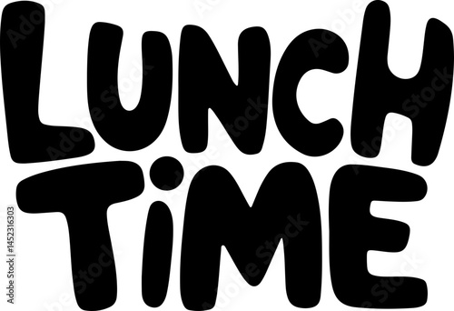 Lunchtime Black Bold Typography Graphic