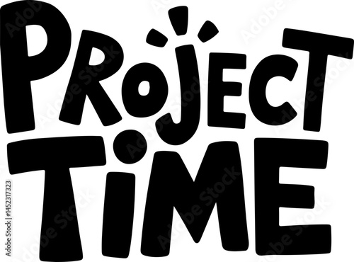 Project Time Bold Black Letters