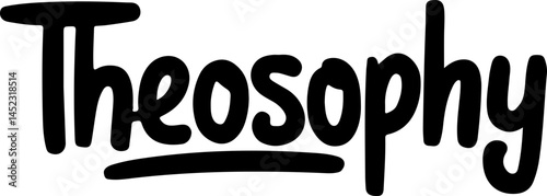 Theosophy Word Art Black Design