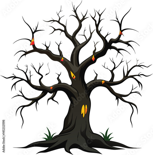 Halloween spooky tree