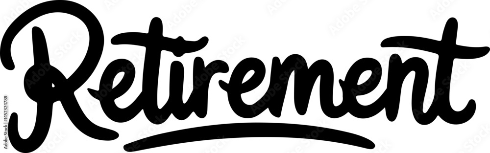 Fototapeta premium Bold Black Retirement Word Art.