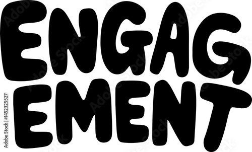 Bold Black Engagement Announcement Text