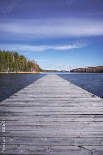 Wallpaper Mural Lake landscape with pier Torontodigital.ca