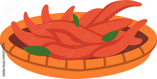 Spicy Red Chili Peppers in a Bowl