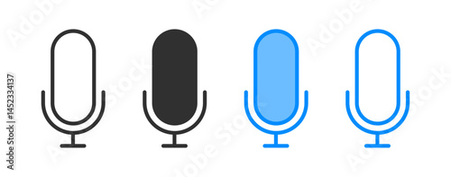 Microphone icon representing audio recording, speech, or podcasting.