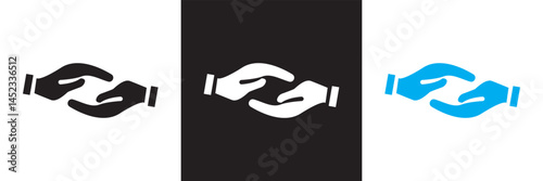 Love, friendship, care and charity  icon.  Vector for websites, mobile interfaces, presentations, banner, visual branding etc. Vector illustration. isolated on white and black background. EPS 10