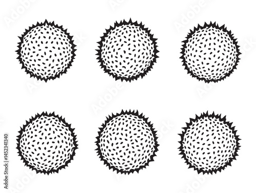 Detailed lychee line art perfect for nature themed design